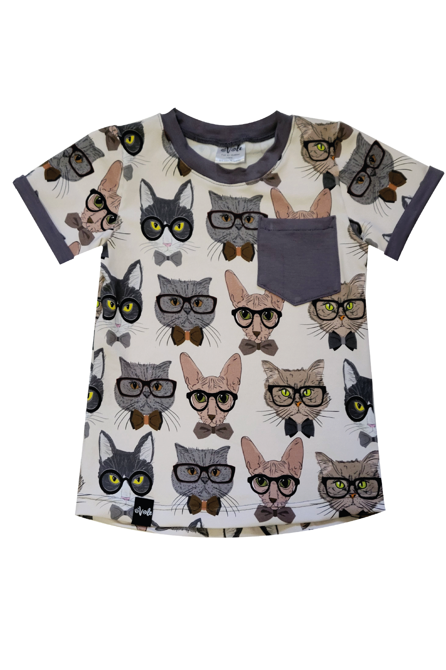 T-shirt évolutif - CHATS HIPSTERS