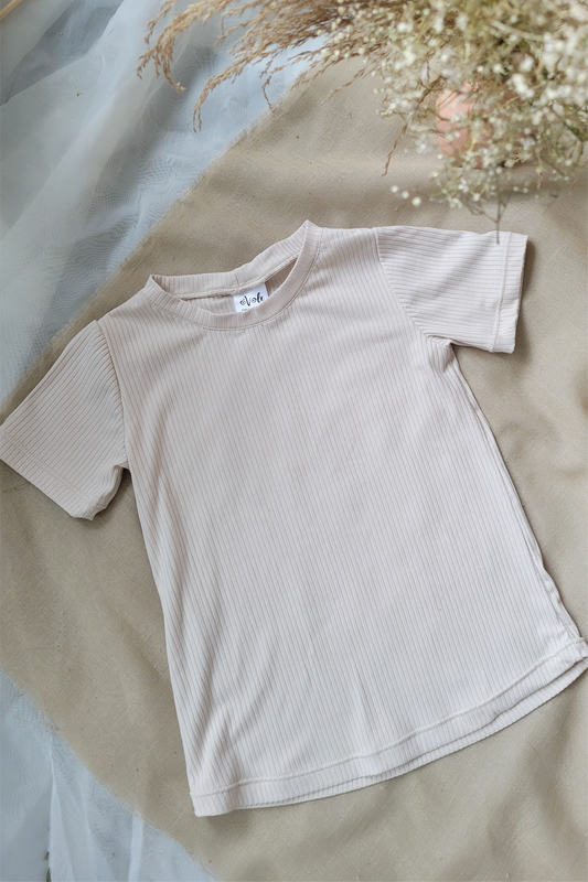 T-shirt évolutif uni - LE CÔTELÉ IVOIRE